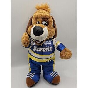 Aaron's Lucky Dog Plush Mascot NASCAR Racing 10" Stuffed Animal Toy Promotion